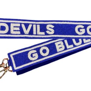 Go Blue Devils Purse Strap - Blue/White