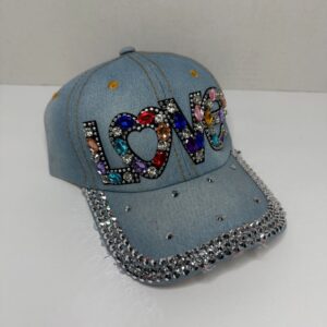 Embellished Denim Cap