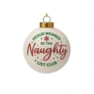 Custom Naughty Club Christmas Ornament