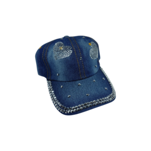 Denim Rhinestone Cap